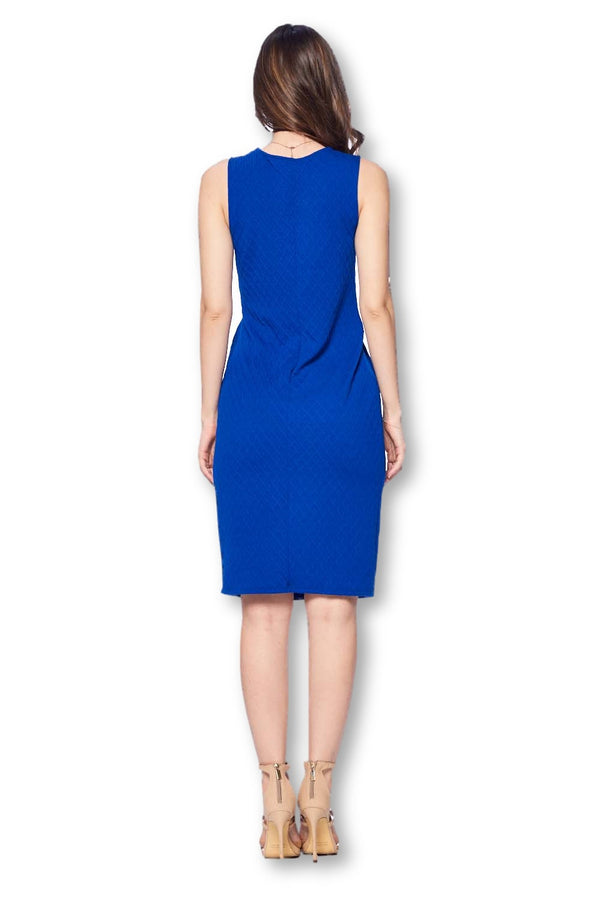 Front Pleated Knee Length Maternity Dress for Work Career Office