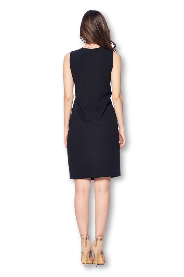 Front Pleated Knee Length Maternity Dress for Work Career Office