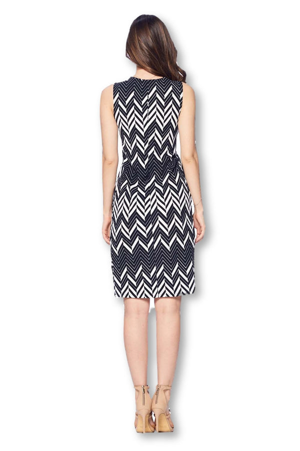 Front Pleated Knee Length Maternity Dress for Work Career Office