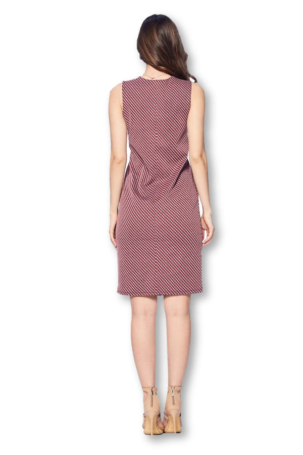 Front Pleated Knee Length Maternity Dress for Work Career Office