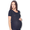 Maternity Bodycon Casual Short Sleeve Dress with Ruched Sides