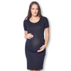 Maternity Bodycon Casual Short Sleeve Dress with Ruched Sides