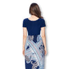 Short Sleeve Loose Plain Long Maternity Dress with Pockets