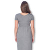 Short Sleeve Loose Plain Long Maternity Dress with Pockets