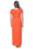 Short Sleeve Loose Plain Long Maternity Dress with Pockets