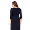 3/4 Sleeve Wrapped Ruched Maternity Dress