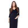 3/4 Sleeve Wrapped Ruched Maternity Dress