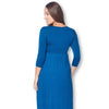 3/4 Sleeve Wrapped Ruched Maternity Dress