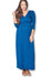 3/4 Sleeve Wrapped Ruched Maternity Dress