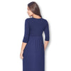 3/4 Sleeve Wrapped Ruched Maternity Dress