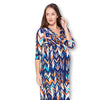 3/4 Sleeve Wrapped Ruched Maternity Dress