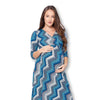 3/4 Sleeve Wrapped Ruched Maternity Dress