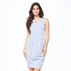 Front Pleated Knee Length Maternity Dress for Work Career Office