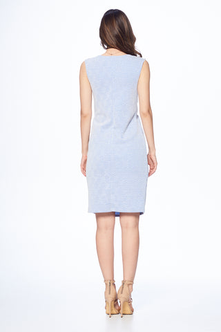 Front Pleated Knee Length Maternity Dress for Work Career Office