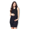 Front Pleated Knee Length Maternity Dress for Work Career Office