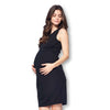 Front Pleated Knee Length Maternity Dress for Work Career Office
