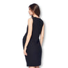 Front Pleated Knee Length Maternity Dress for Work Career Office