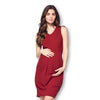 Front Pleated Knee Length Maternity Dress for Work Career Office