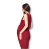 Front Pleated Knee Length Maternity Dress for Work Career Office