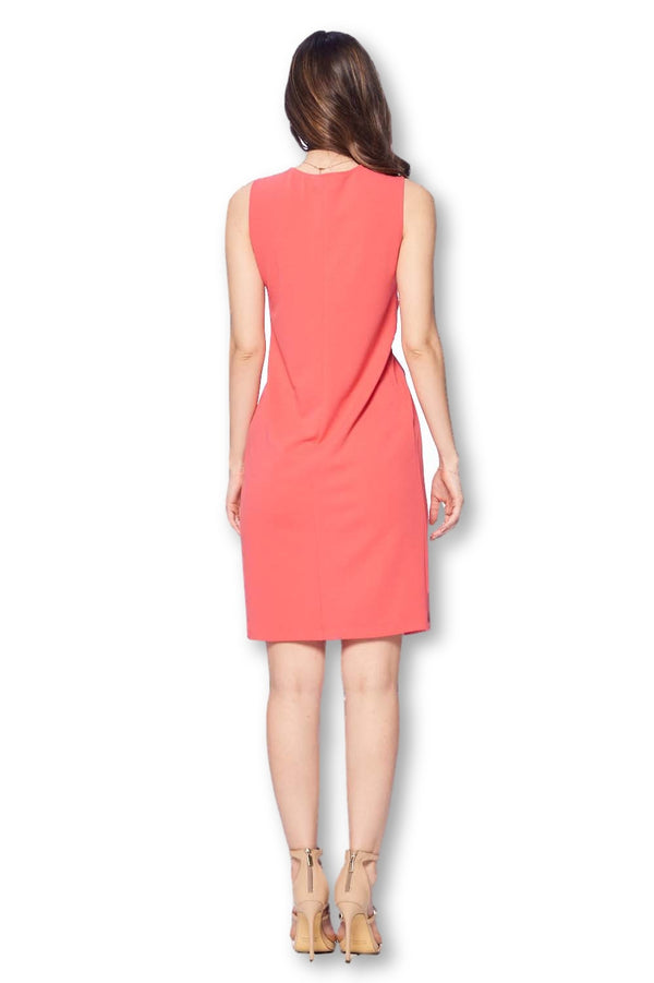 Front Pleated Knee Length Maternity Dress for Work Career Office