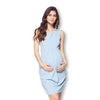 Front Pleated Knee Length Maternity Dress for Work Career Office