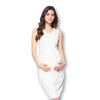 Front Pleated Knee Length Maternity Dress for Work Career Office