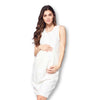 Front Pleated Knee Length Maternity Dress for Work Career Office