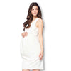 Front Pleated Knee Length Maternity Dress for Work Career Office