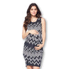 Front Pleated Knee Length Maternity Dress for Work Career Office