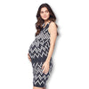 Front Pleated Knee Length Maternity Dress for Work Career Office