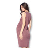 Front Pleated Knee Length Maternity Dress for Work Career Office