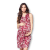 Front Pleated Knee Length Maternity Dress for Work Career Office