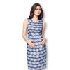 Front Pleated Knee Length Maternity Dress for Work Career Office