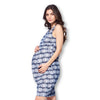 Front Pleated Knee Length Maternity Dress for Work Career Office