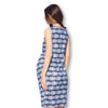 Front Pleated Knee Length Maternity Dress for Work Career Office