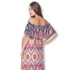 Open Shoulder Maxi Maternity Dress with Ruffles