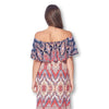 Open Shoulder Maxi Maternity Dress with Ruffles