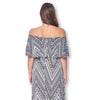 Open Shoulder Maxi Maternity Dress with Ruffles
