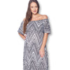 Open Shoulder Maxi Maternity Dress with Ruffles