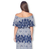 Open Shoulder Maxi Maternity Dress with Ruffles